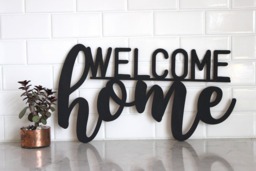 Welcome Home Sign, Sign, Porch Decor, Welcome Decor, Rustic Wood Wall Hanging, Home Modern Elegant Sign - thumbnail 1
