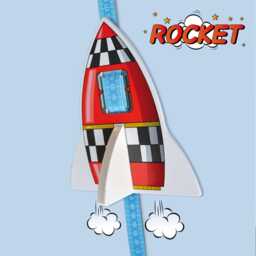 "Children's Growth Chart ""Rocket"" - Growchart ""Rocket"