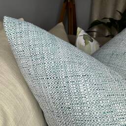 Peacock Decorative Cushion Cover, Teal Throw Pillow, Pillow John Lewis & Partners Tonal Weave Fabric - Woven -Sofa Double Sided - thumbnail 2