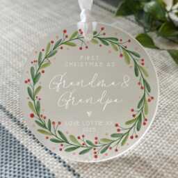Grandparent's First Christmas Frosted Ornament - Gift 2025 Decoration Family -Christmas Bauble - thumbnail 3
