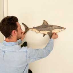 Handmade Reclaimed Wood Shark Sculpture Sustainable Coastal Decor - thumbnail 3