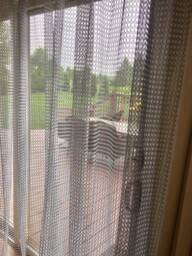 Sheer Net Extra Long Curtains Custom Made 12 13 14 15 16 17 18 20 24 Ft Silver & White 2 Story Drapes Free Swatch Ikiriska - thumbnail 2