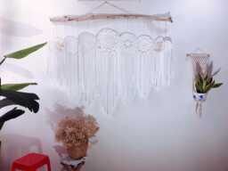 White Large Dreamcatcher Set Of 9, Boho Lace Wall Hanging, Crochet Doily Wedding Backdrop, Neutral Nursery & Bedroom Decor