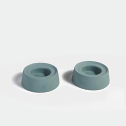 Dark Turquoise Tealight Holder, Modern Ceramic Tea Light Minimalist Tealights Shabbat Candlestick Judaica