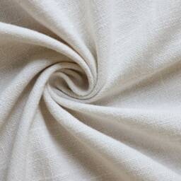 Pair Of White Cotton Linen Blend Curtains, Off Fabric Canvas Weight, Drapes - thumbnail 3