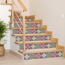 Portuguese Wall Tile Set Of 24 Kitchen Bathroom Ceramic Mexican Decals Stickers Mixed Tiles Shower Walls Accessories H301 - thumbnail 3