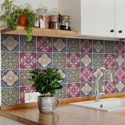 Portuguese Wall Tile Set Of 24 Kitchen Bathroom Ceramic Mexican Decals Stickers Mixed Tiles Shower Walls Accessories H301 - thumbnail 2