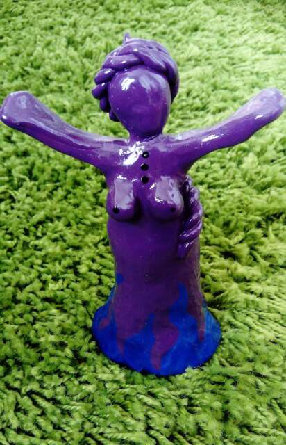 Purple & Blue Priestess Of The Goddess Sculpture - image 1