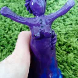 Purple & Blue Priestess Of The Goddess Sculpture - thumbnail 2