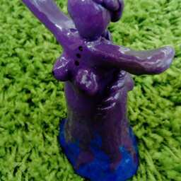 Purple & Blue Priestess Of The Goddess Sculpture - thumbnail 3