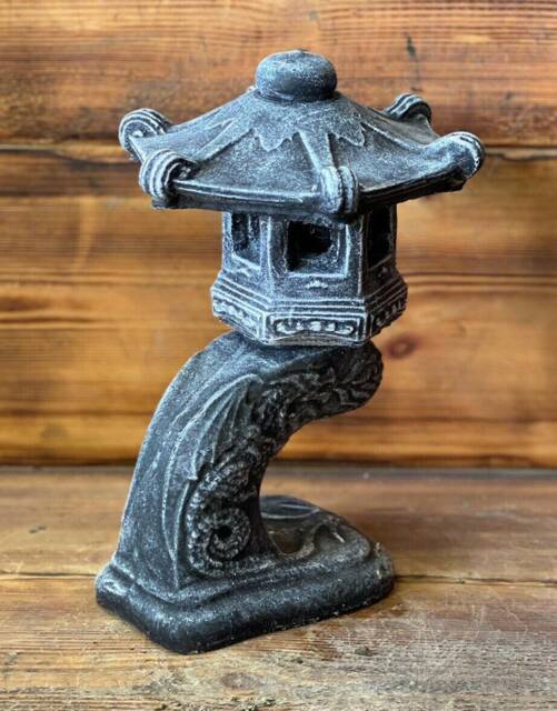 stone Garden Detailed Small Japanese Pagoda Hand Cast Ornament Gift - image 1