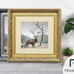 Handmade Square Ornate Picture Frames With Mount, Modern Wall Art Home Decor, Dahlia Anniversary Gifts Frame, Traditional Frame - thumbnail 2