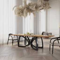 Hardwood Oak Modern Dining Table 0125