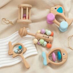 Personalised Wooden Musical Instruments Set, Custom Percussion Instruments, Rattles, Early Music Education, Best Gift For Kids - thumbnail 3