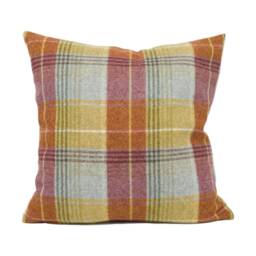 Jim Dickens - Carousel Check Fireclay Pure Wool Tartan Plaid Cushion Cover Handmade Throw Pillow Designer Home D??cor - thumbnail 2