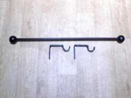 Curtain Rail Set-Uphandmade in Uk..wrought Iron - Forged Steel+ Free Fixing Kit