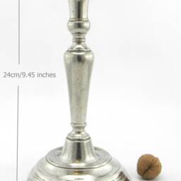 Elegant & Classy Chandelier. A Sought-After Gift For Mother's Day. Cavagnini Solid Resistant Metal Pewter Candle Holder - thumbnail 3