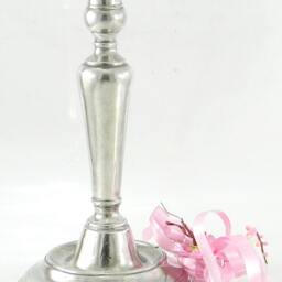 Elegant & Classy Chandelier. A Sought-After Gift For Mother's Day. Cavagnini Solid Resistant Metal Pewter Candle Holder - thumbnail 2