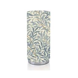 Handmade Willow Bough Pad Lamp, Azure/ Sage Floral Night Light - thumbnail 3