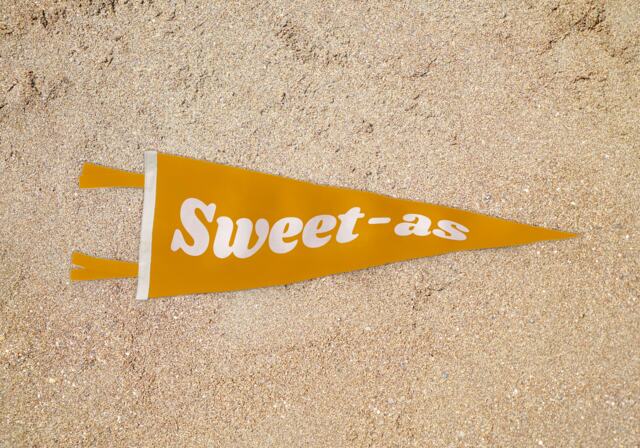 Sweet As Pennant New Zealand - Travel Felt Flag Banner Vintage Style Wall Decor