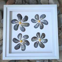 Seashell Flower Wall Art Coastal Beach Decor, Nautical Home Gift, House Decor - thumbnail 2