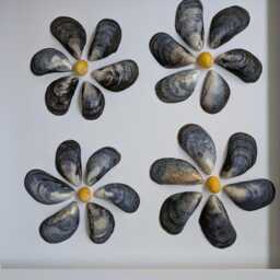 Seashell Flower Wall Art Coastal Beach Decor, Nautical Home Gift, House Decor - thumbnail 3