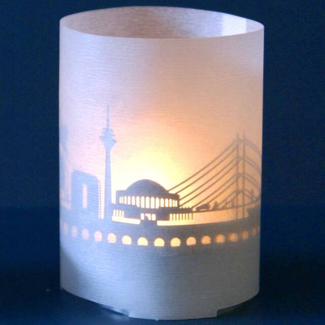 Dusseldorf Skyline Shadow Play - Souvenir Gift Tube - image 1
