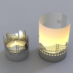 Dusseldorf Skyline Shadow Play - Souvenir Gift Tube - thumbnail 3