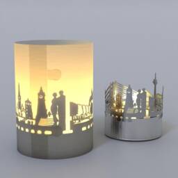 Dusseldorf Skyline Shadow Play - Souvenir Gift Tube - thumbnail 4