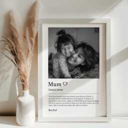 Personalized Photo Print For Mum From Daughter Or Son - Mother's Day/Framed Unframed - thumbnail 3