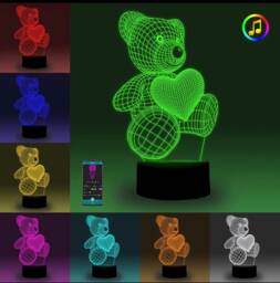 Teddy Bear 3D Personalised Smart App Control Night Light Bluetooth, Music, 7&16M Colour Mobile App , Gift Led Lamp