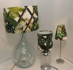 Christian Lacroix Canopy Malachite Linen Fabric For Designers Guild Handmade Lampshade - thumbnail 1