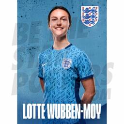 Lionesses Wubben-Moy 23/24 Away Headshot Poster - Officially Licensed Product A4/A3 Framed Options - thumbnail 1