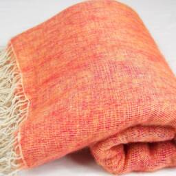 Handwoven Yak Wool Blend Blanket Large Travel Shawl, Meditation Wrap - thumbnail 3