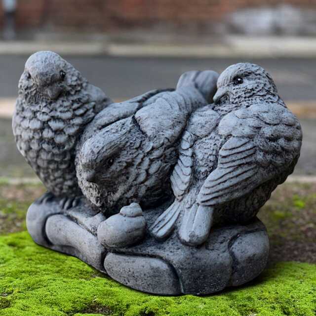 Concrete Birds Sculpture Cement Bird Statue Outdoor Garden Ornament Handmade Art Lover Gift Front Door Decoration Yard Home Decor - image 1