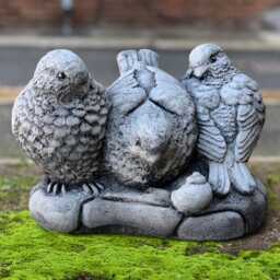 Concrete Birds Sculpture Cement Bird Statue Outdoor Garden Ornament Handmade Art Lover Gift Front Door Decoration Yard Home Decor - thumbnail 2