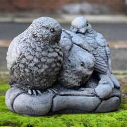 Concrete Birds Sculpture Cement Bird Statue Outdoor Garden Ornament Handmade Art Lover Gift Front Door Decoration Yard Home Decor - thumbnail 4