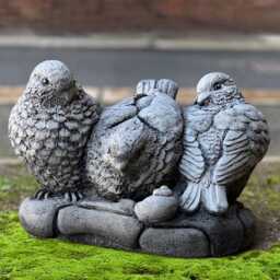 Concrete Birds Sculpture Cement Bird Statue Outdoor Garden Ornament Handmade Art Lover Gift Front Door Decoration Yard Home Decor - thumbnail 3