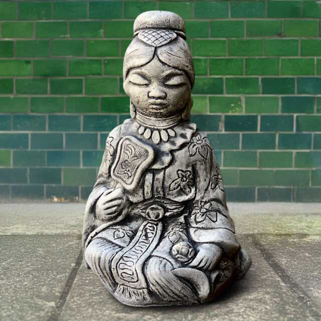 Outdoor Chinese Woman Statue Concrete Buddha Sculpture Stone Asian Decor Zen Garden Ornament Woman Lover Gift Handmade - image 1