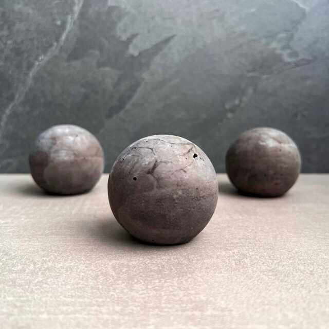 Concrete Paper Weight, Cement Sphere, Letter Press, Decor, Minimalist Garden Ornament, Sculpture, Shelf Modern - image 1