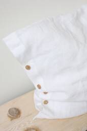 White Linen Pillow, Linen Pillow Case, Stonewashed Sham, Pillow Cover With Buttons