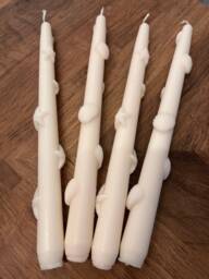 Sea Shell Taper Candles Soy Wax Dinner Candles, Set Of 2 - thumbnail 1