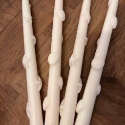 Sea Shell Taper Candles Soy Wax Dinner Candles, Set Of 2 - thumbnail 3