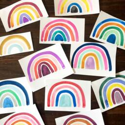 Build Your Own Rainbow Choose Colors From Menu To Design Custom Watercolor - thumbnail 1