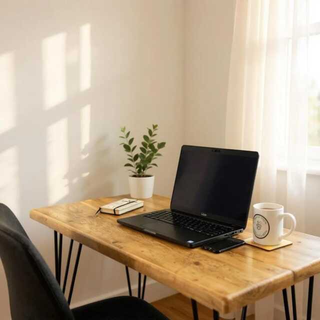 Handcrafted Reclaimed Wood Desk UK - Industrial Hairpin Legs, Rustic Decor, Bespoke Finish - image 1