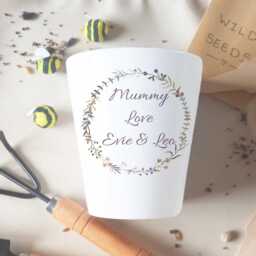 Personalised Ceramic Plant Pot, Custom Mother's Day Gift