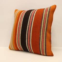 18x18 Decorative Pillow, Sofa Throw Pillow Cover, Kilim Cushion Cover, Bohemian Kilim Pillow, Aztec Case 4Kbf-558 - thumbnail 3