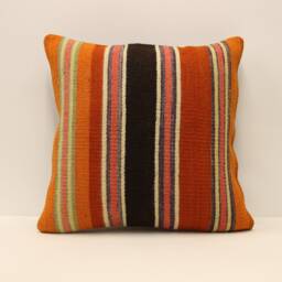 18x18 Decorative Pillow, Sofa Throw Pillow Cover, Kilim Cushion Cover, Bohemian Kilim Pillow, Aztec Case 4Kbf-558