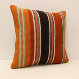 18x18 Decorative Pillow, Sofa Throw Pillow Cover, Kilim Cushion Cover, Bohemian Kilim Pillow, Aztec Case 4Kbf-558 - thumbnail 2