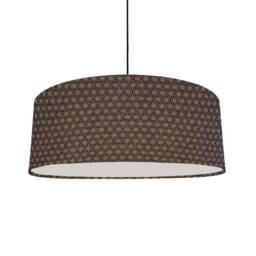 Extra Large Navy Kasuri Lampshade With Diffuser - thumbnail 1